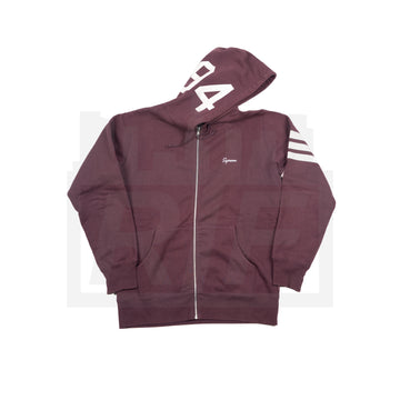 Supreme Zip-Up Hoodie Burgundy (WORN)