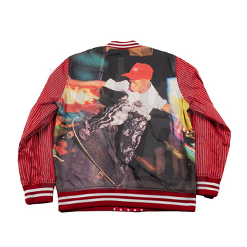 Supreme x Comme Des Garçons SHIRT Reversible Varsity Baseball Jacket (S/S14) Red