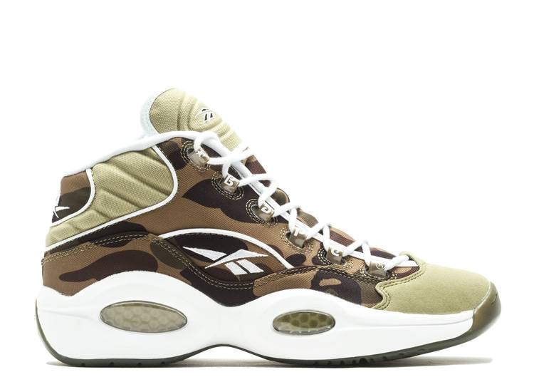 Reebok Question Mid mita sneakers X Bape 1st Camo