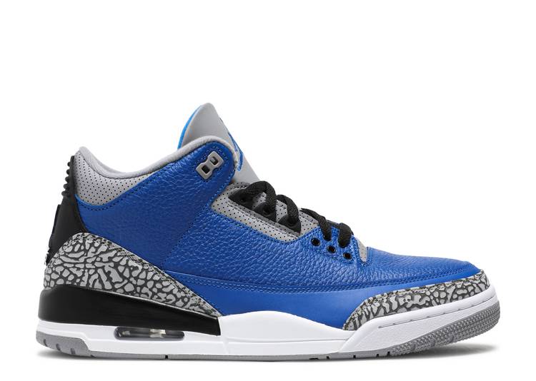 Jordan 3 Retro Varsity Royal Cement (WORN)