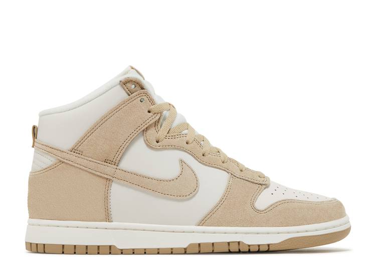 Nike Dunk High Tan Suede White