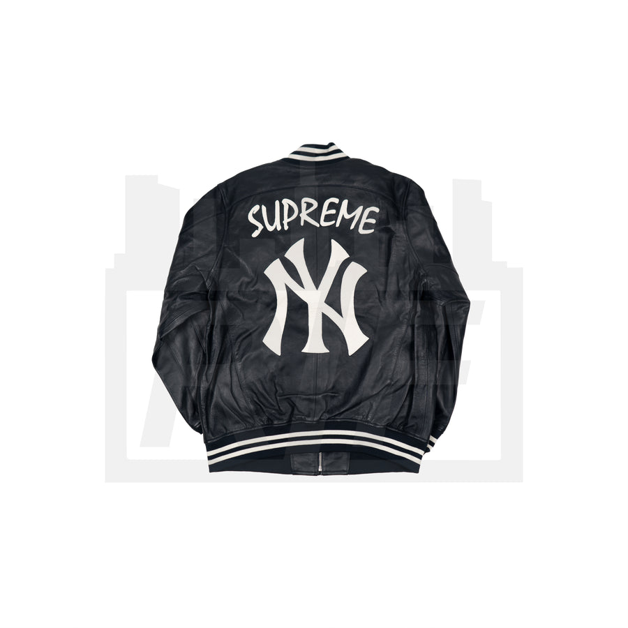 Yankees Leather Jacket (S/S15) Navy