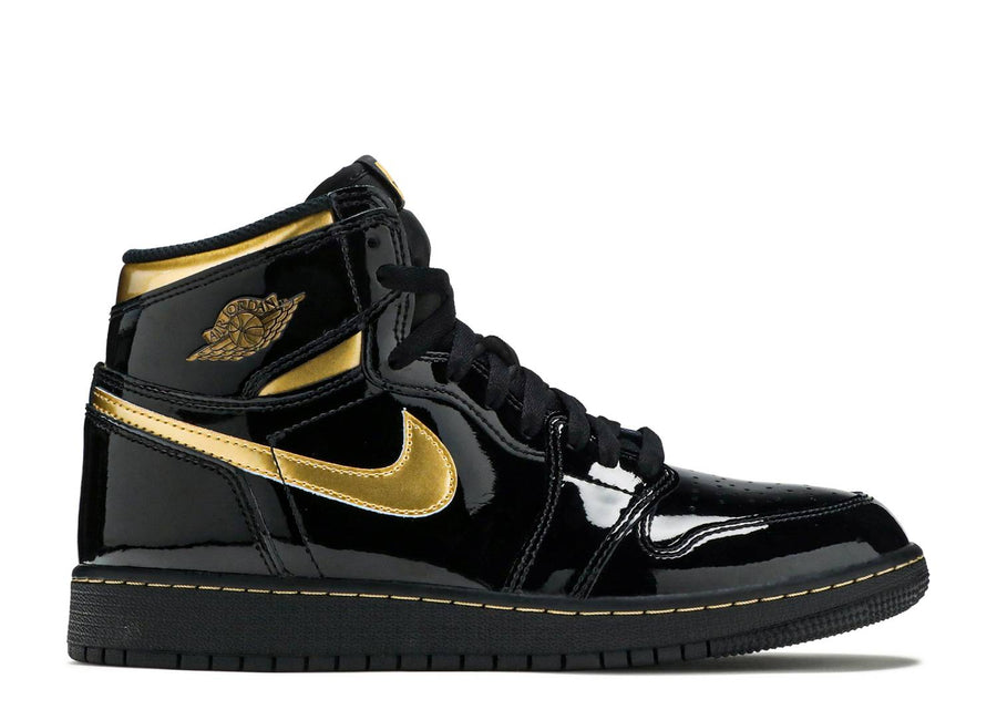 Jordan 1 Retro High Black Metallic Gold 2020 (GS)