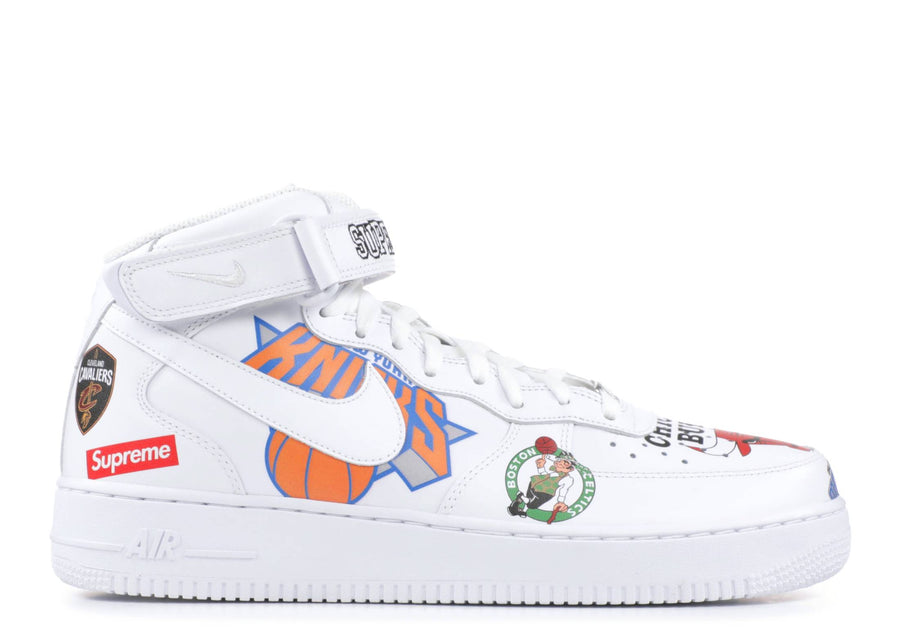 Nike Air Force 1 Mid Supreme NBA White
