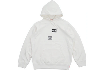 Supreme Comme des Garcons SHIRT Split Box Logo Hooded Sweatshirt White