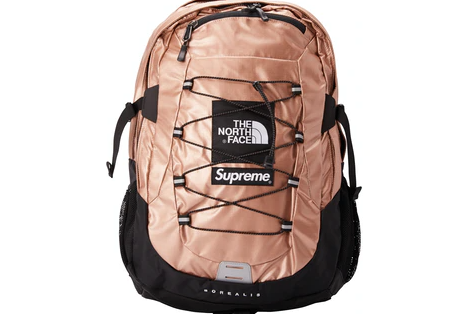 Supreme The North Face Metallic Borealis Backpack Rose Gold
