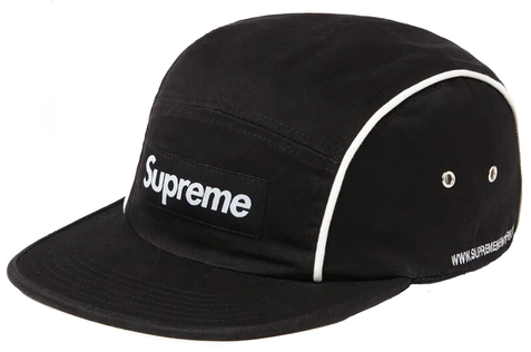 Supreme Piping Camp Cap Black