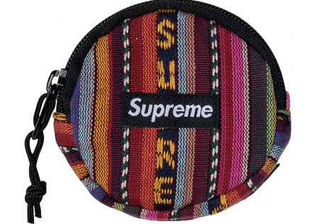 Supreme Woven Stripe Coin Pouch Multicolor