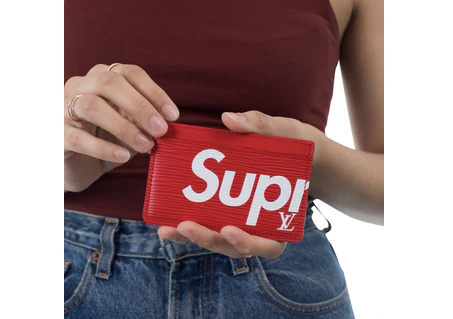 Louis Vuitton x Supreme Porte Carte Simple Epi Red