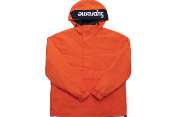 Supreme Hooded Logo Half Zip Pullover Orange