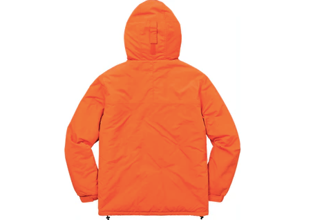 Supreme Hooded Logo Half Zip Pullover Orange