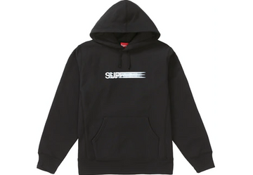 Supreme Motion Logo Hooded Sweatshirt (SS20) Black (WORN)