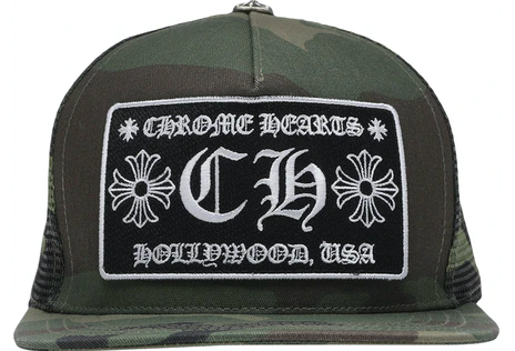 Chrome Hearts CH Hollywood Trucker Hat Camo