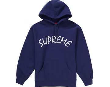 Supreme Arc Hooded Sweatshirt Washed Navy