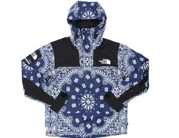 Supreme The North Face Bandana Mountain Jacket Navy (WORN)