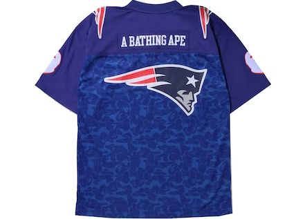 BAPE x Mitchell & Ness NFL New England Patriots Legacy Jersey Navy