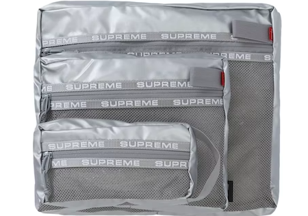Supreme Organizer Pouch Set Silver