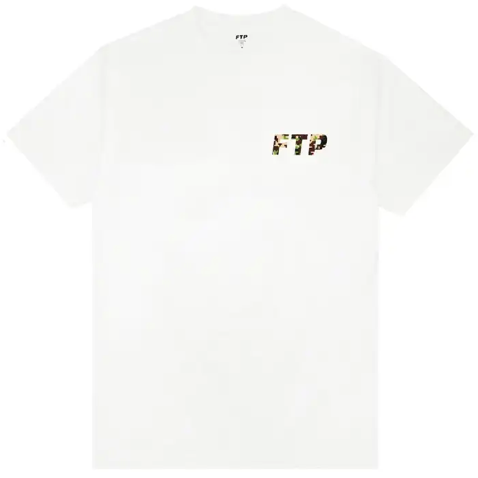 FTP DIGITAL CAMO LOGO TEE (WHITE)