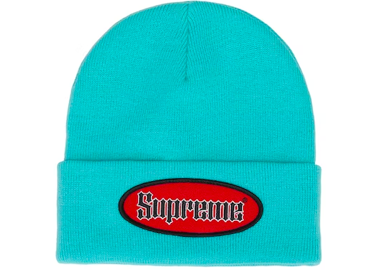 Supreme Oval Patch Beanie (SS22) Turquoise