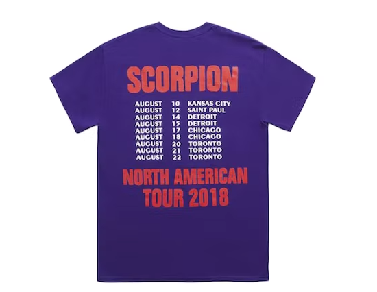 Drake Scorpion City Tour T-shirt Purple