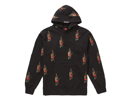 Supreme dead prez RBG Embroidered Hooded Sweatshirt Black