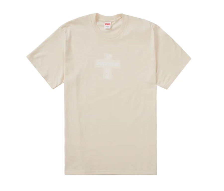 Supreme Cross Box Logo Tee Natural