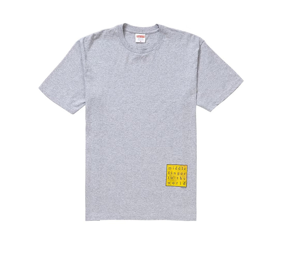 Supreme Middle Finger to the World Tee Heather Grey