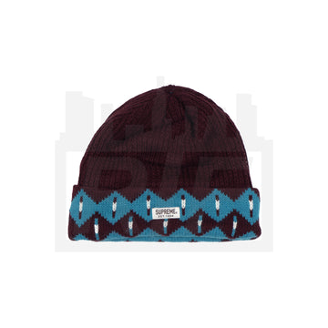 Supreme Beanie Burgundy/Blue