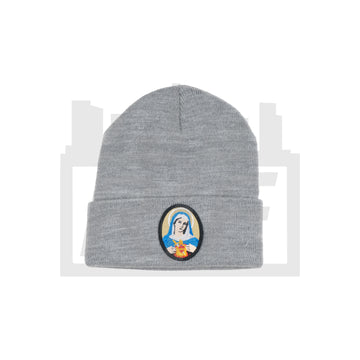 Supreme Red Virgin Mary Beanie Grey